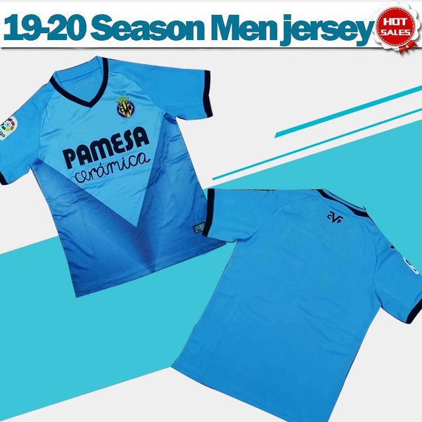 

2020 villarreal cf blue soccer jerseys 19/20 villarreal men soccer shirts short sleeve customized football uniforms, Black;yellow
