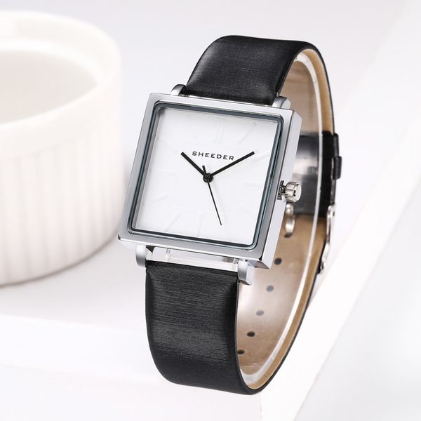 

2019 women's watches luxury fashion leather wrist watch ladies quartz watch clock for women bayan kol saati montre feminino, Slivery;brown