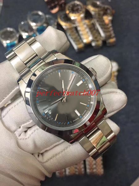 

selling sapphire watch stainless steel rhodium gray stick 39mm 114300 asia eta 2813 movement luxury men's watch watches, Slivery;brown