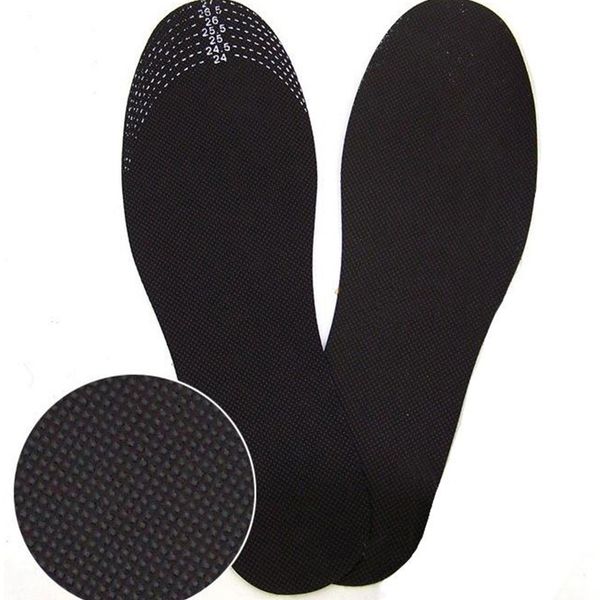 

1pair foot care insert buffering wear resistant full length shockproof breathable support walking bamboo charcoal insole