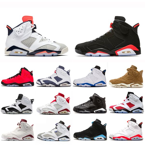 

6 6s unc mens basketball shoes sport blue black blue 6s men women infrared gatorade wheat sports sneakers shoes 8-13