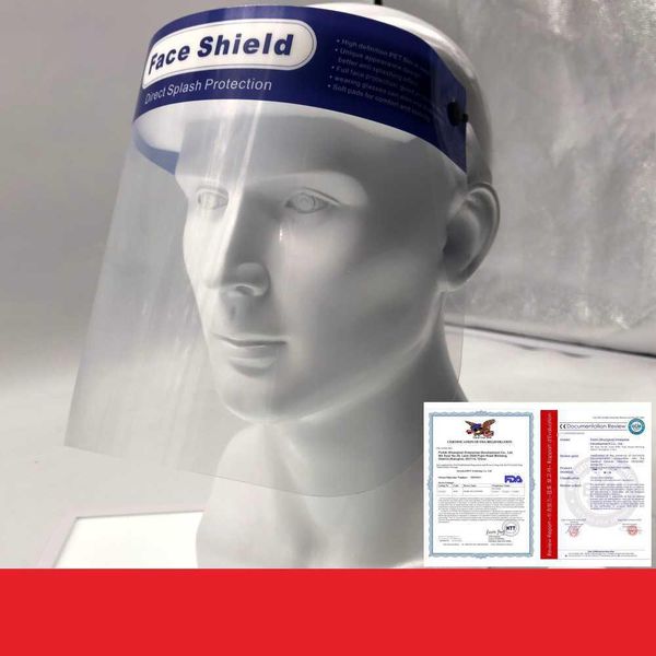 

in stock adjustable anti-fog dental full face shield plastic visors film anti saliva protective film replaceable