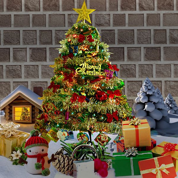 

cross-border sale christmas tree 120cm bar costume tree ktv office with lamp accessories clearing warehouse ornaments for home