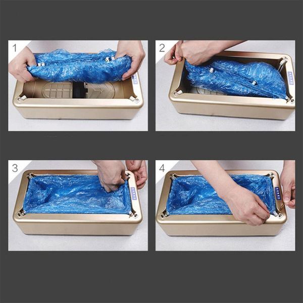 

blue disposable convenient and comfortable model house shoe cover pe shoe cover machine, White;pink