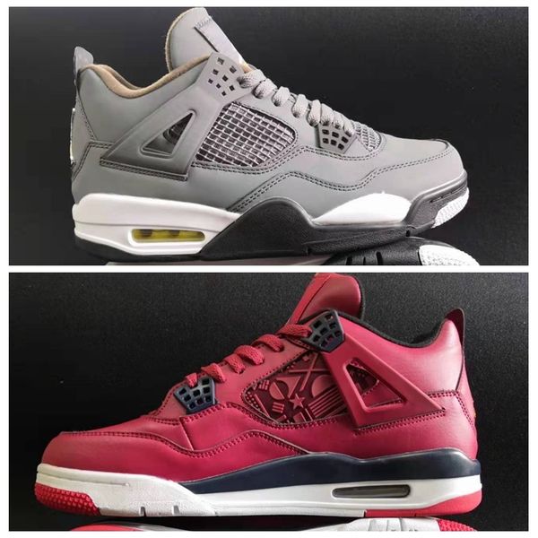 

2019 bred jumpman 4s mens basketball shoes 4 cool grey pale citron china red oreo white cement alternate fashion men sports sneakers 40-46