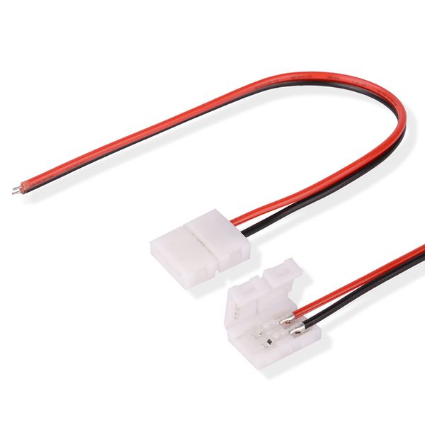 

1 / 10pcs 8мм / 10мм pcb кабел 2 pin led strip connector 3528/5050 один адапеѬ ве