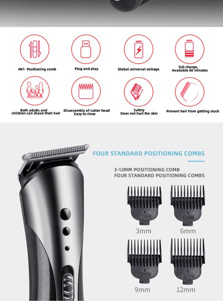 

kemei 1407 3 in 1 electric shaver hair trimmer rechargeable electric clippers and liners beard razor machine km-1407 newclipper erfne