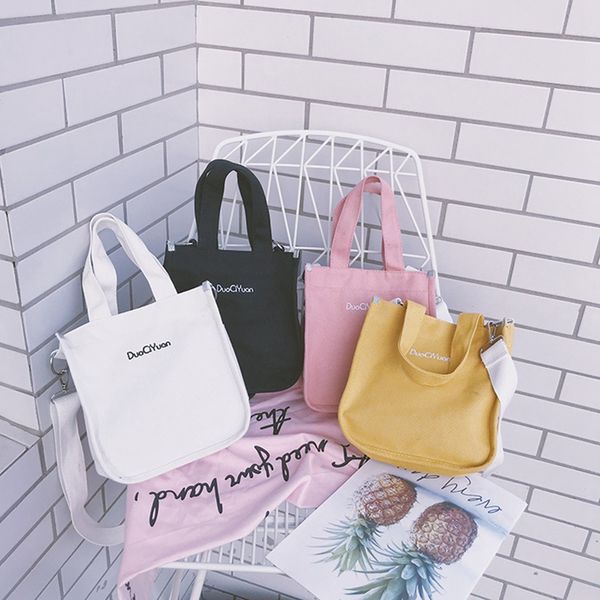 

women portable canvas single shoulder bag fashionable travel crossbody bags casual simple messenger bag large capacity handbag