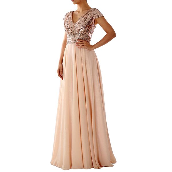 

women maxi dress casual short sleeve deep v-neck sequins patchwork elegant party dresses summer dress 2019 vestidos de verano, Black;gray