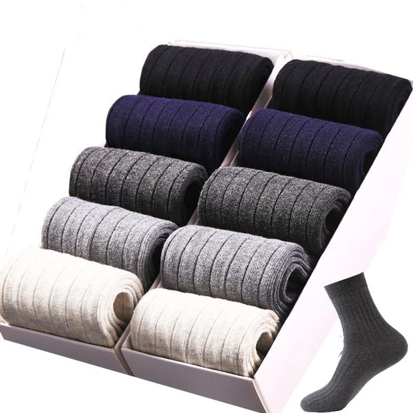 

men's combed cotton breathable business socks plain striped casual dress socks for men 10pairs/lot size:39-44 sox shoes seasons, Black