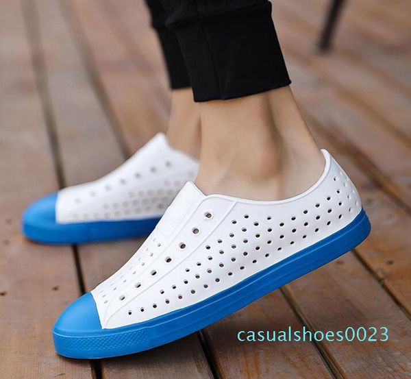 

summer new arrival casual men jefferson hole clogs beach shoes breathable toe cap covering sandals c23, Black