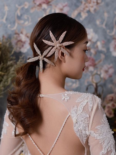2019 Himstory Fashion Gold Silver Starfish Hair Clip Pins Big Sea