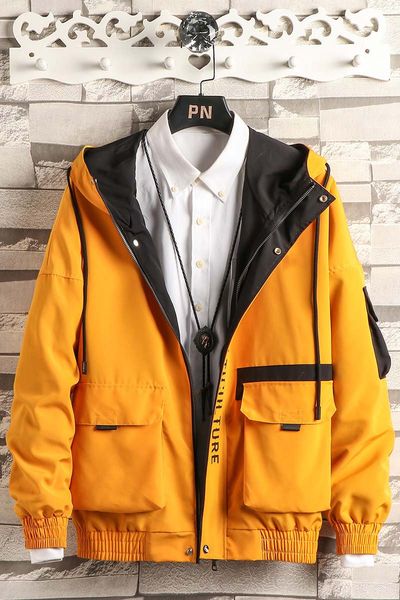 

2020 autumn fall winter mens womens fashion outwear jakcets sport jacket high patchwork windbreakers casual windbreaker m-4xl b100131q, Black;brown