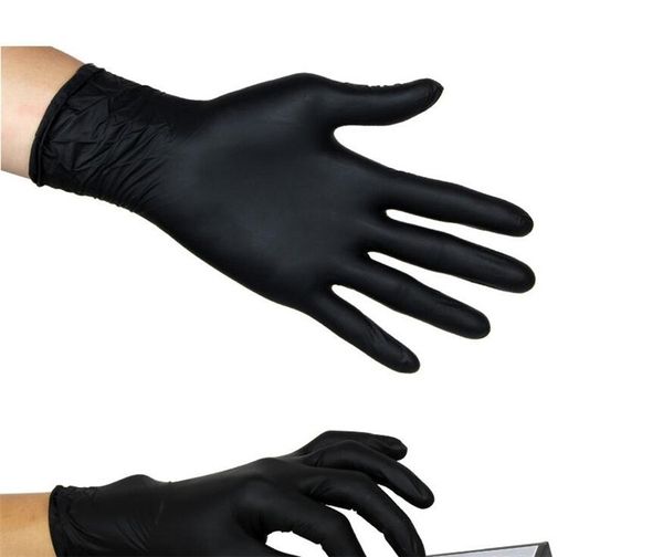 

lot black color latex garden epidemic prevention rubber or cleaning heat glove gloves food qat1ea