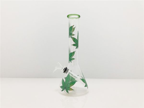 

8-дюймовый лист шаблон стекло Бонг стакан бонг даб вышек стакан воды трубы мини бонги кальяны со стебля и барабана
