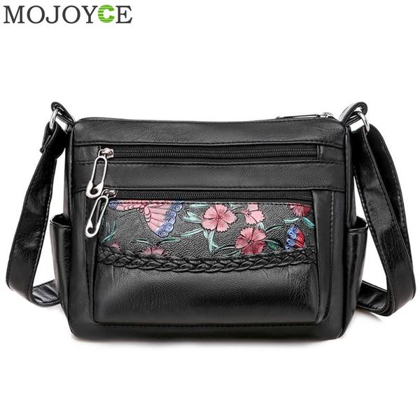 

2019 women pu leather bags fashion flower shoulder bags for ladies crossbody luxury designer female handbag