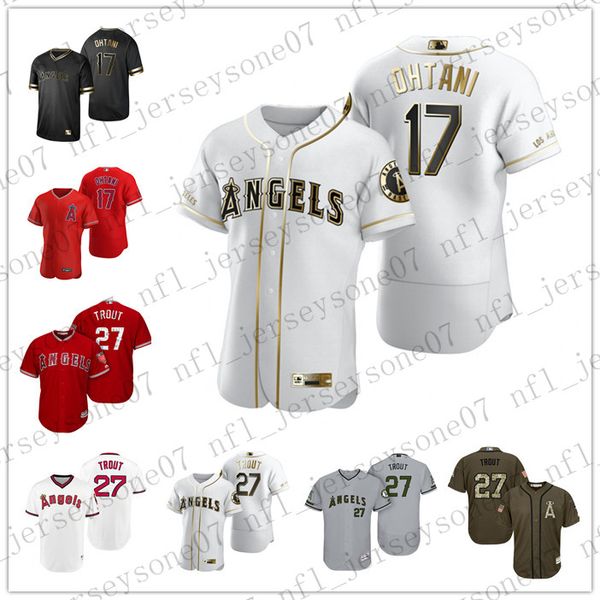 

custom mens women youth los angeles angels 17 shohei ohtani 27 mike troutgrey white red black authentic weekend 2020 home jersey
