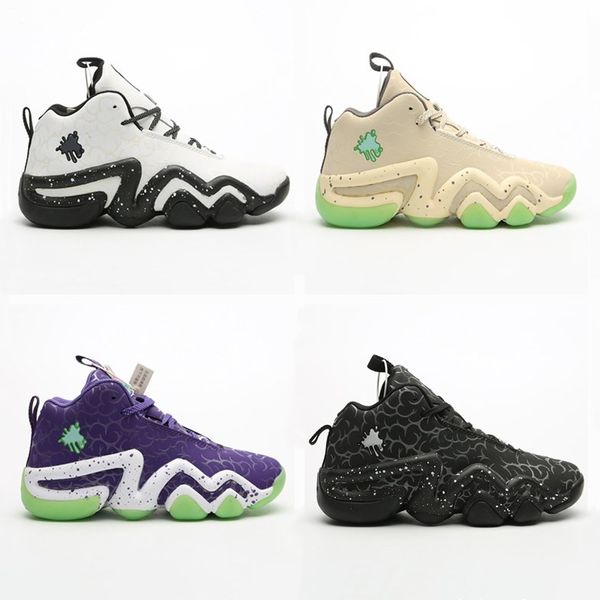 

сумасшедший 8 j дизайнер световой эффект подпись серии мужская культура баскетбольная обувь neap фиолетовый флуоресцентный зеленый шипы сере, White;red