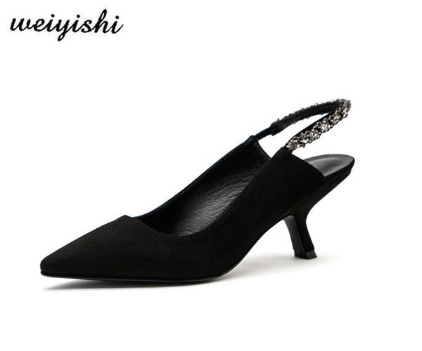 

black suede shoes, suede sandals ,leather inside,new style,cow suede