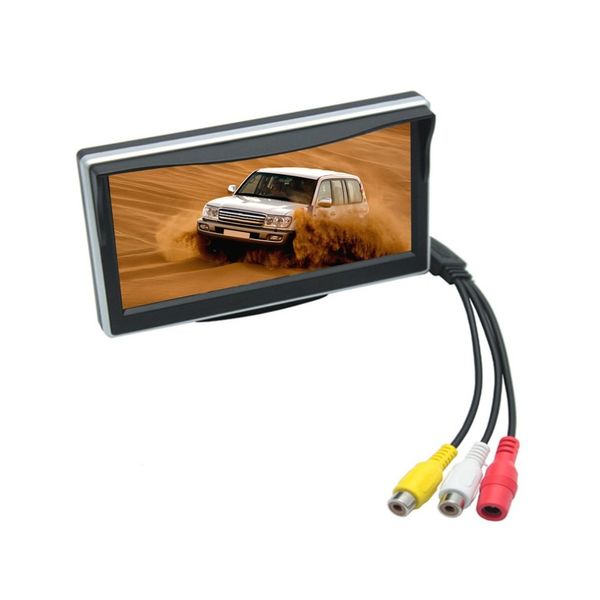 

5 inch tft-lcd car display digital hd monitor auto parking backup reverse 2-ch av input wide voltage monitor with bracket