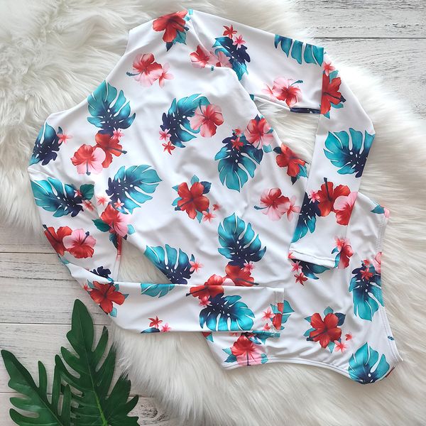 

2020 new one piece swimsuit push up swimwear women monokini long sleeves swim suit bathing suit women summer beach wear