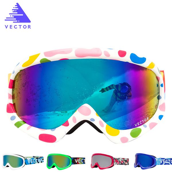 

vector children ski goggles double lens girls boys snowboard skiing glasses kids winter snow child eyewear uv400 anti-fog hxj200