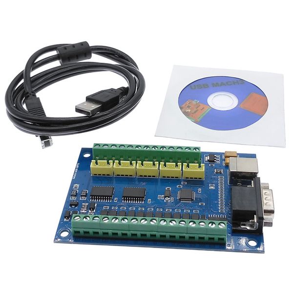 

cnc driver board breakout board usb mach3 engraving machine 5 axis with mpg stepper motion controller card