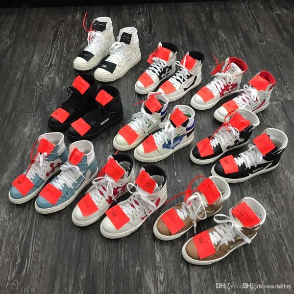 

2020 air off court white running shoes men sports shoes womens sneakers high trainers, Black