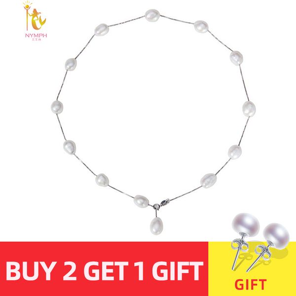 

nymph] 925 sterling silver jewelry natural pearl jewelry white baroque pearl necklace pendant for women x1213