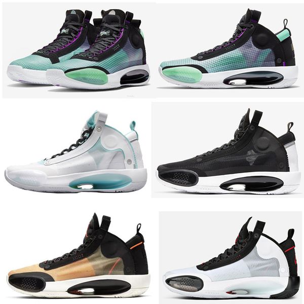 

xxxiv men basketball shoes 34 bred blue void eclipse amber rise snow leopard men women sports shoes sneakers size 7 - 12