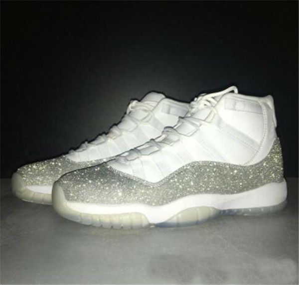 

2019 new release 11 low wmns metallic silver designer mens basketball shoes 11s metallic silver sports women sneakers