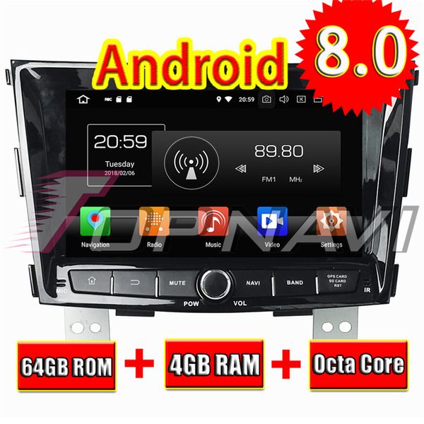 

avi android 8.0 car media center auto player for ssangyong tivolan 2014 audio radio stereo double din gps navigation no dvd