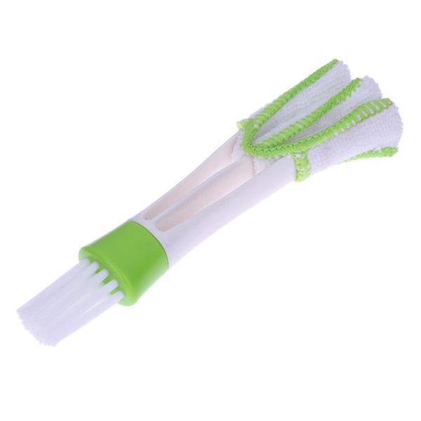 

vodool double ended car cleaning brush air conditioner vent slit clean brush detailing dust removal blinds keyboard duster