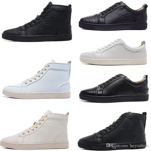 

red bottom sneakers for men loafers fish patterns fashion mens casual shoes clemence women leisure trainer flat footwear, Black