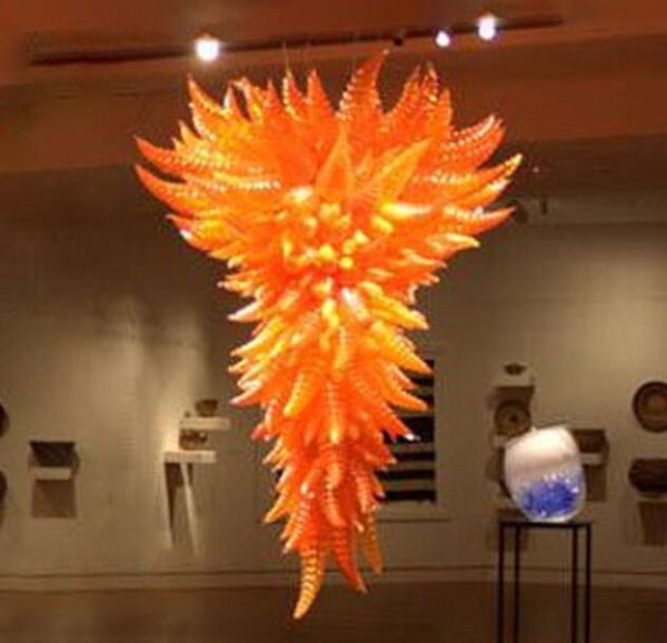 

house orange hand blown glass lamps spiral chandeliers large size l ballroom stair chandelier lighting with led bulbs