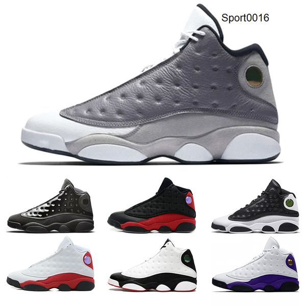 

13 cap and gown 13s rivals men basketball shoes atmosphere grey he got game black cat mens trainer sport sneakers size 41-47