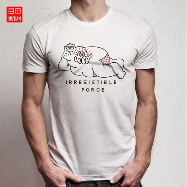 

irresistible force t shirt, White;black