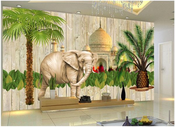 Wdbh 3d Photo Wallpaper Custom Mural Indian Architecture Elephant Landscape Home Decor Living Room 3d Wall Murals Wallpaper For Walls 3 D The
