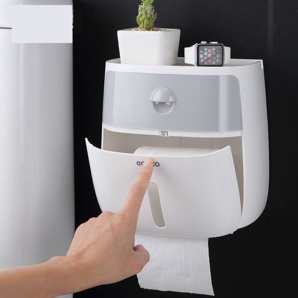 

double drawer paper towel box household creative multi-functional practical waterproof paper roll organization tissue holder