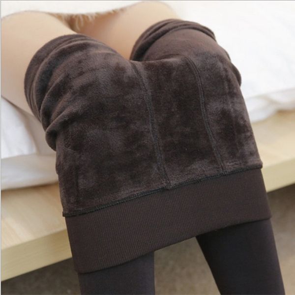 

nessaj autumn winter fashion women's plus cashmere tights knitted velvet tights elastic slim warm thick tights, Black;white