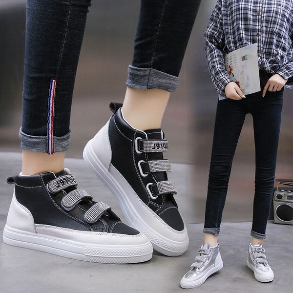 

2020 new style fashion hight-shoes women's trend korean style sequin platform high-board shoe versatile women's s, Black