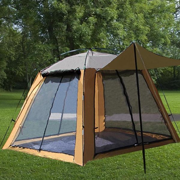 

outdoor tent camping gauze net breathable sunscreen four-sided door window breathable anti-mosquito 3 to 4 people fishing tent
