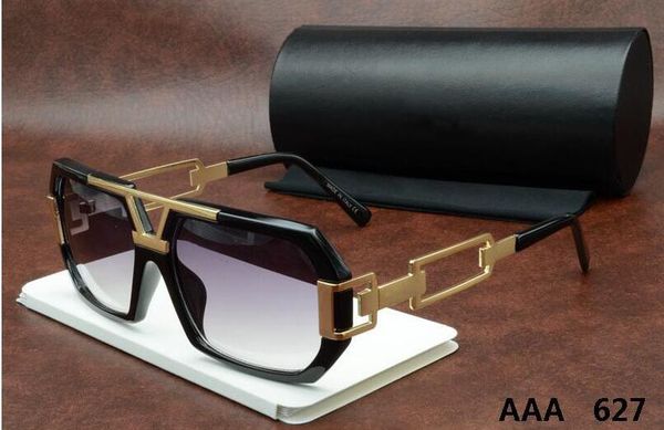 

новый 627 высокое качество бренда дизайнер моды мужская мода солнцезащитные очки женские модели ретро стиль uv380 солнцезащитные очки унисек, White;black