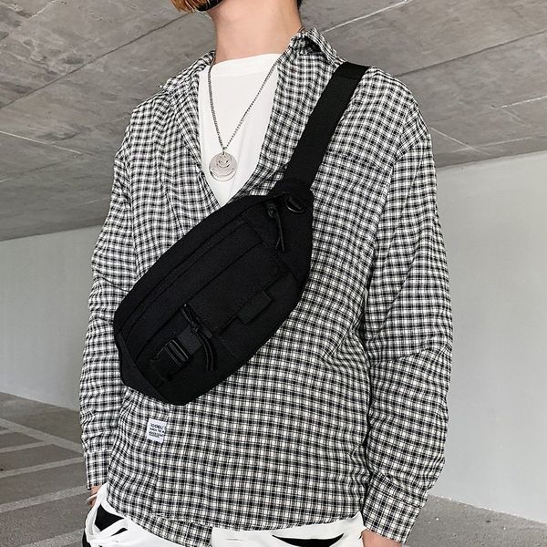 

canvas men waist bag casual men chest bag 2020 new women belt pack crossbody bags fashion travel pouch hip waist packs