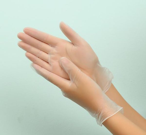 

dhl ready to ship disposable transparent pvc gloves powder (non latex) - pack of 100 pieces gloves anti-skid anti-acid gloves