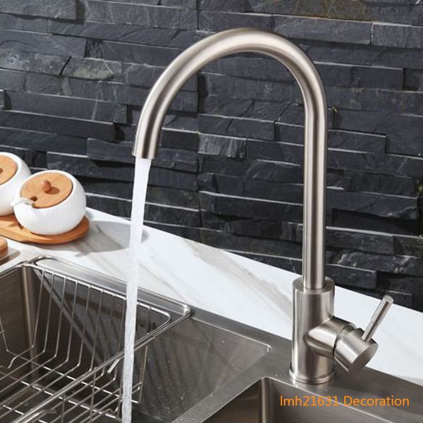 

classic modern minimalist healthy vertical rotating brushed l kitchen garden home sink stainless steel bubble and cold faucet