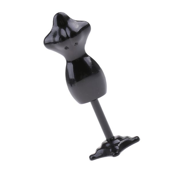 

1/12 dollhouse miniature metal clothes model stents clothing holder black