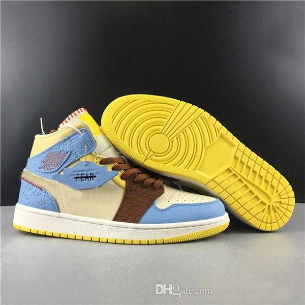 

2019 1 high og fearless mens basketball shoes white university blue varsity red 1s designer sport sneakers