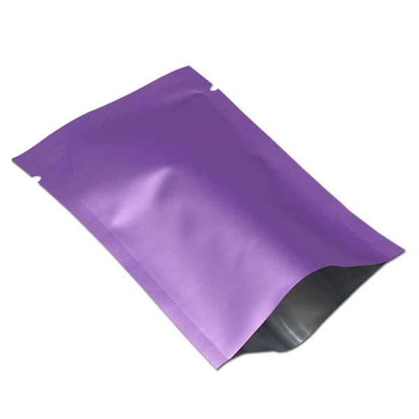 

100pcs чистая алюминиевая фольга open top вакуумные мешки heat seal хранения продуктов упаковка мешки для кофе чая закусочная nuts пакет