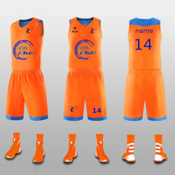 

2020 brand men basketball jerseys sets youth sports running clothing short diy shirts uniforms suits custom, Black